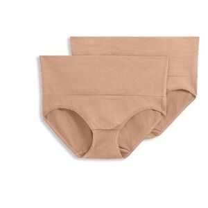 Jockey Women's Beige Tan Mid Waist 2 Pack Briefs